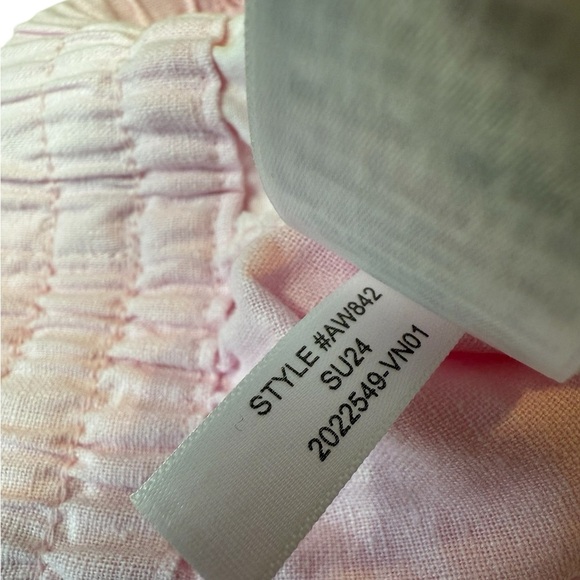 J. Crew Linen Blend Pull On Drawstring Cuffed Ankle Pants in Pale Pink Preppy - Picture 13 of 14